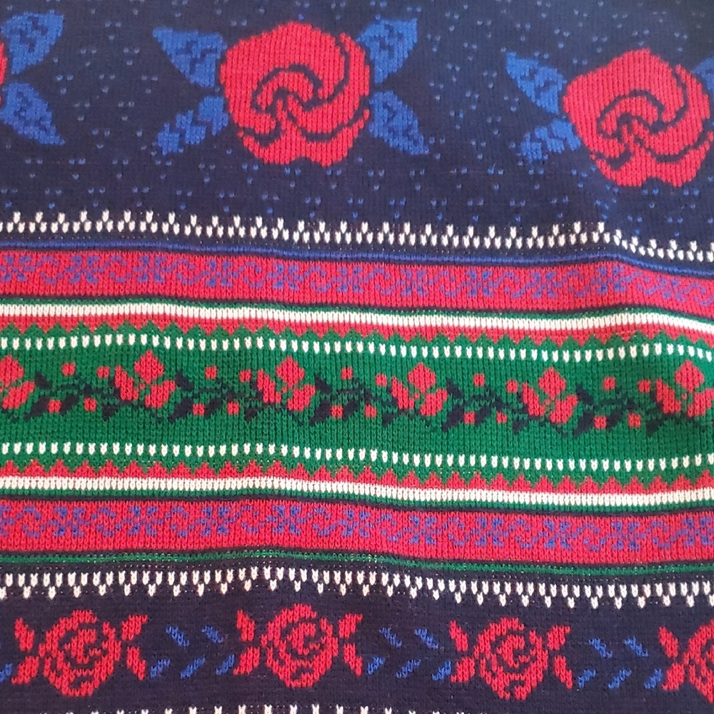 Floral Patterned Turtleneck Sweater - image 6